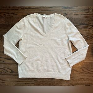 Vince Women’s Cashmere V-Neck Sweater - Cream - Size Large